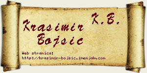 Krasimir Bojšić vizit kartica